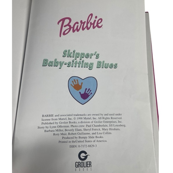Vintage 1998 Mattel Barbie-Skippers Baby-Sitting Blues Hardcover Chapter Book - Picture 2 of 3